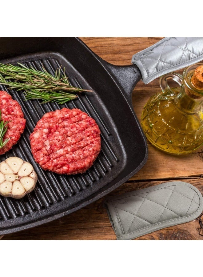 كيلا 4 أغطية لمقابض المقالي، غطاء لمقابض الحديد الزهر، قفازات مقاومة للحرارة ومانعة للانزلاق لحاملات المقالي لأدوات الطهي في المطبخ - Image 4